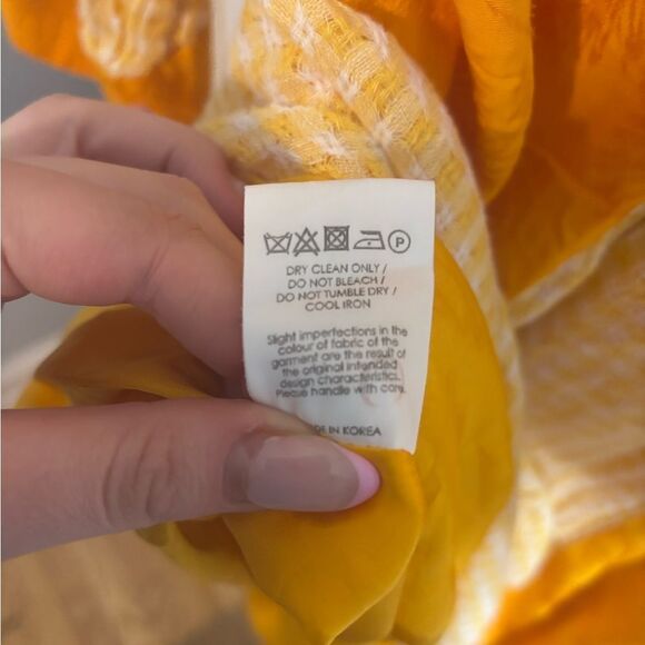 Rejina Pyo yellow Printed Dylan midi Dress size 10 - Picture 11 of 12